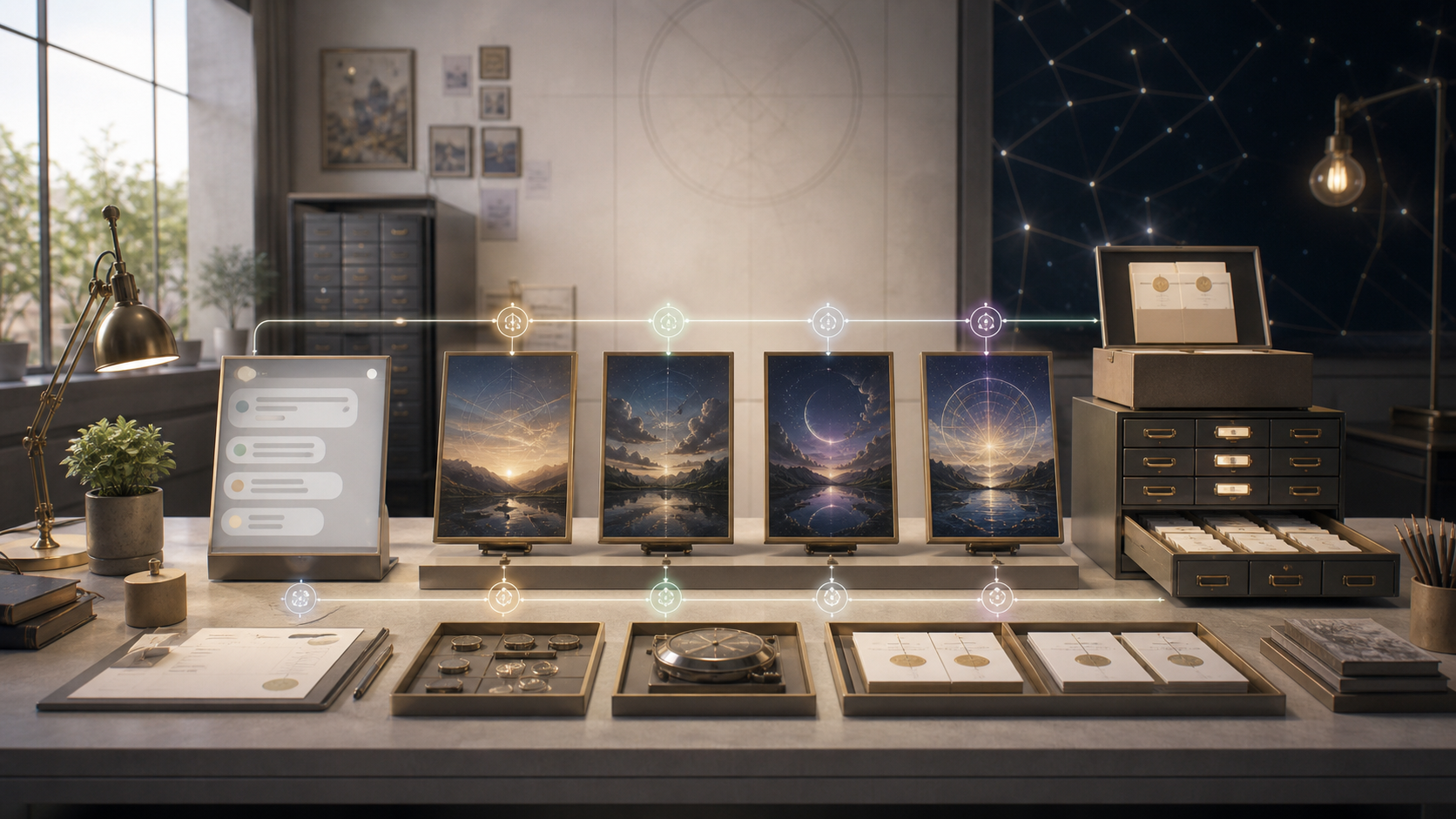 Seed Trails for Saved-Chat Redraws editorial art for WN Magazine
