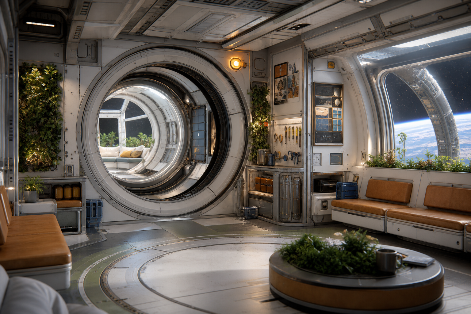 Settlement Airlocks as Civic Interfaces editorial art for WN Magazine