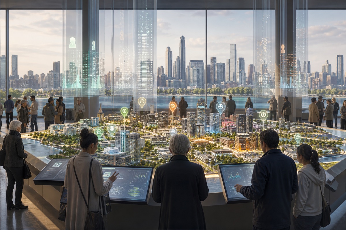 Simulation Consent at City Scale editorial art for WN Magazine