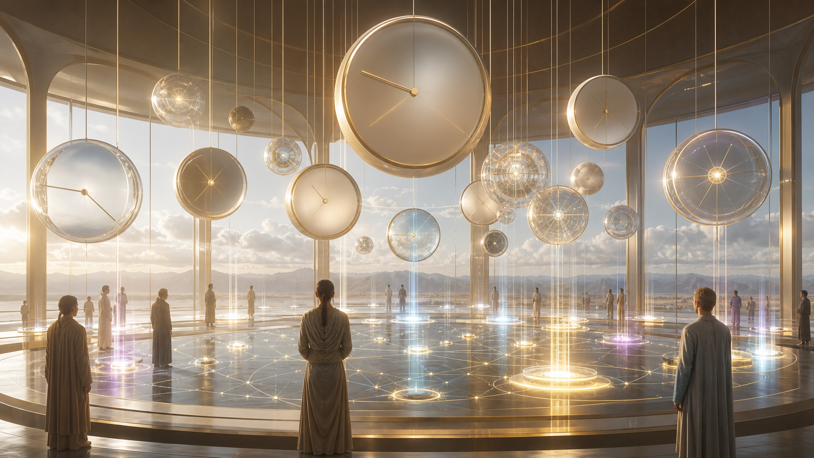 Sovereign Clocks for Omnipresent Systems editorial art for WN Magazine