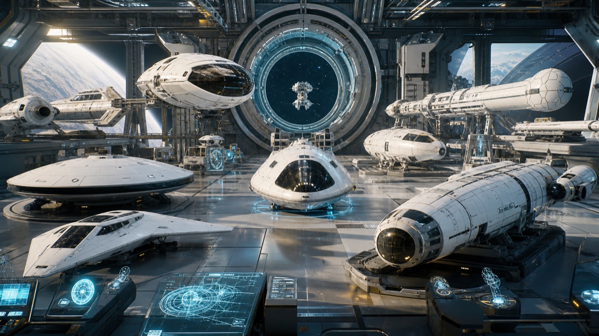 Spaceship Classes as Research Questions editorial art for WN Magazine