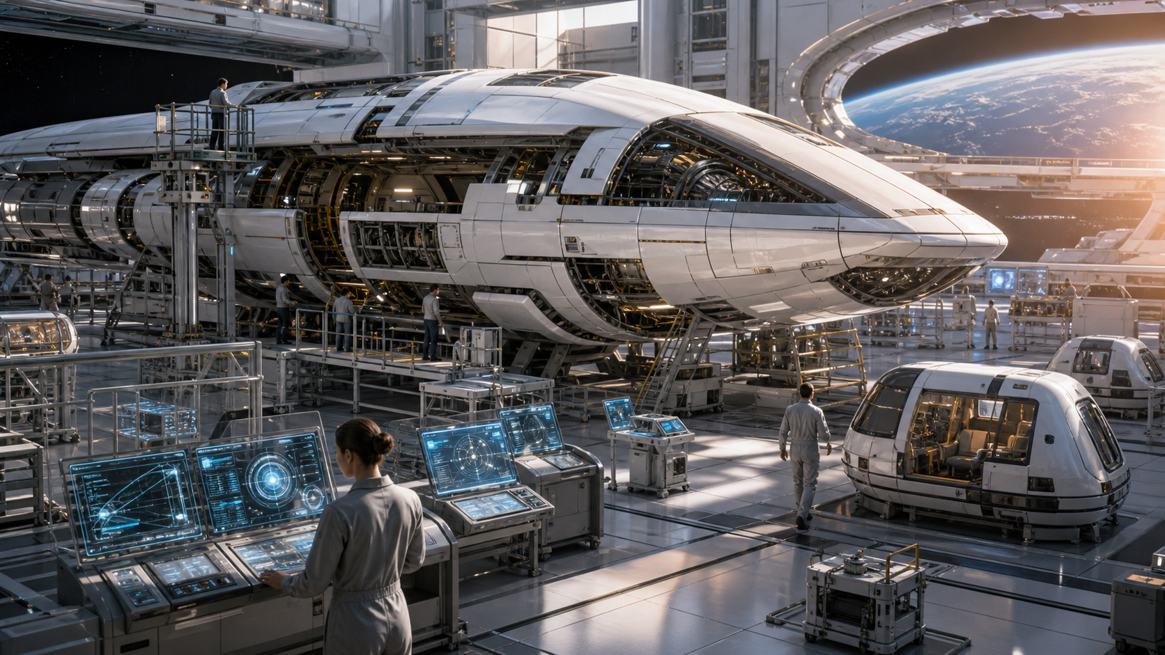Spaceship Maintenance Before Romance editorial art showing a maintenance ledger for speculative nonmilitary spacecraft catalogs