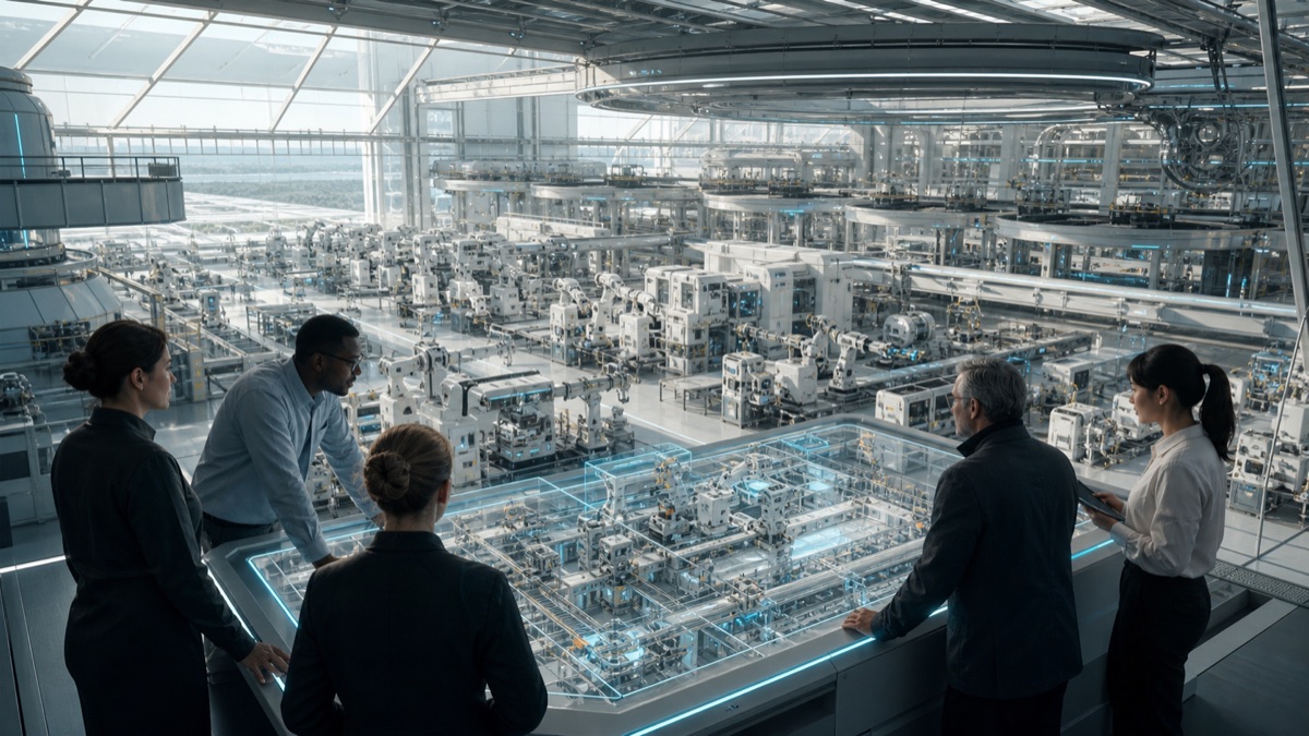 Superfactories and the Trust Problem editorial art for WN Magazine