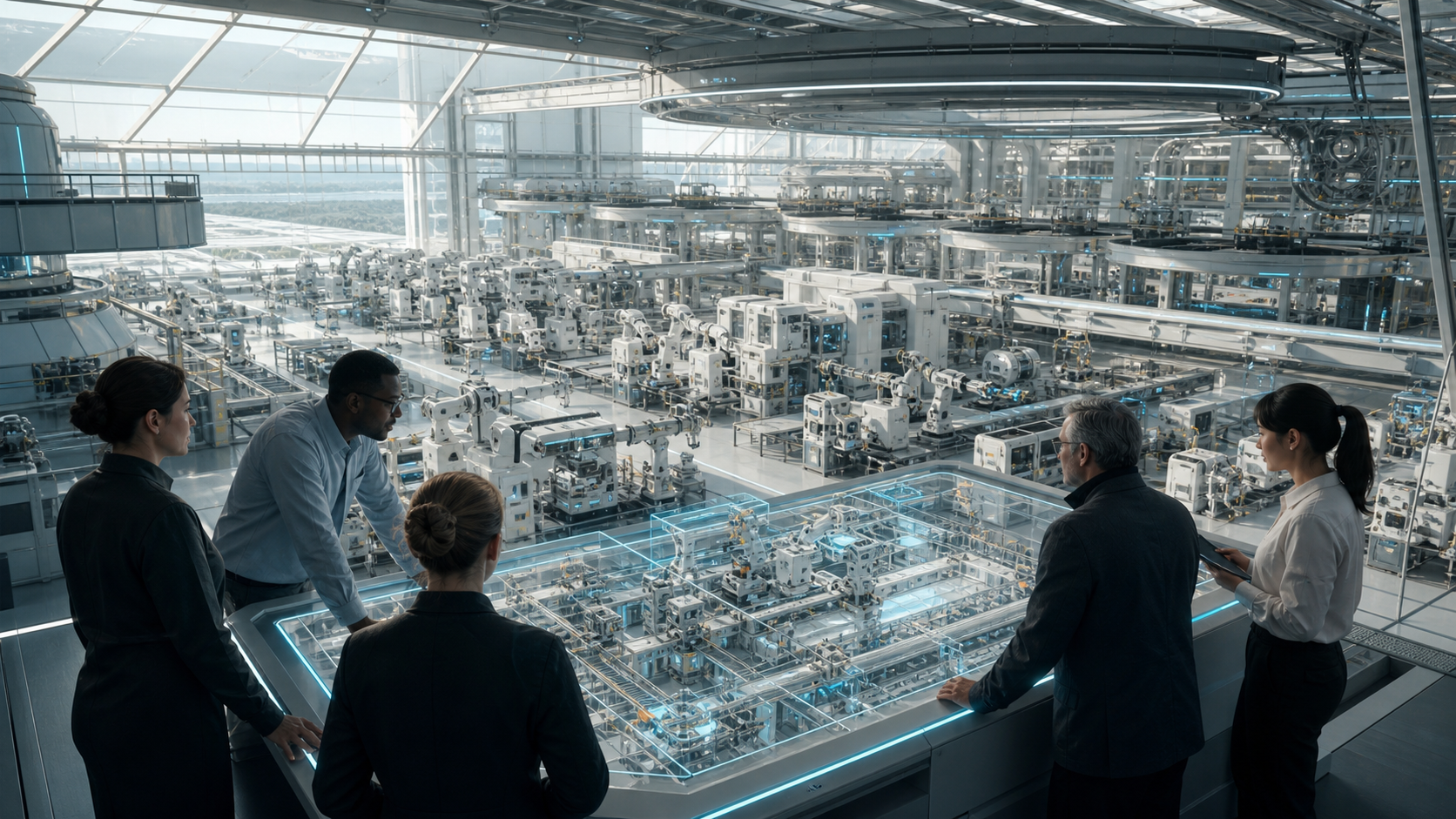 Superfactories and the Trust Problem editorial art for WN Magazine