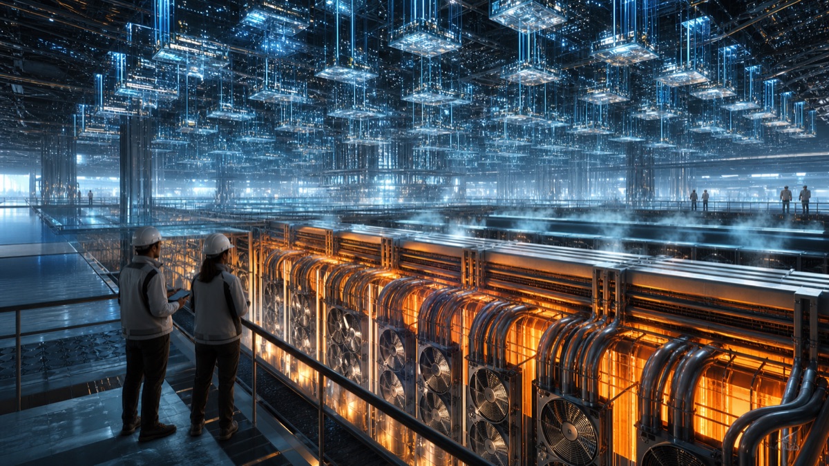 The Heat Sink Under Infinite Compute editorial art for WN Magazine
