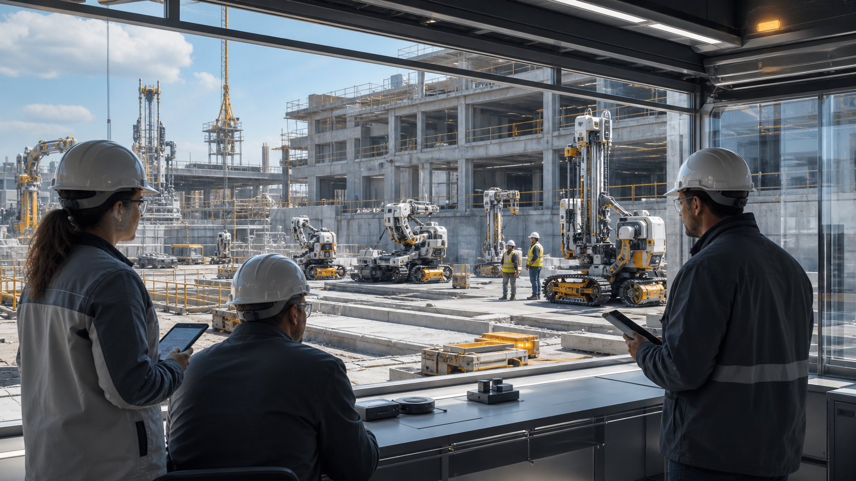 The Inspection Window in Autonomous Construction editorial art for WN Magazine