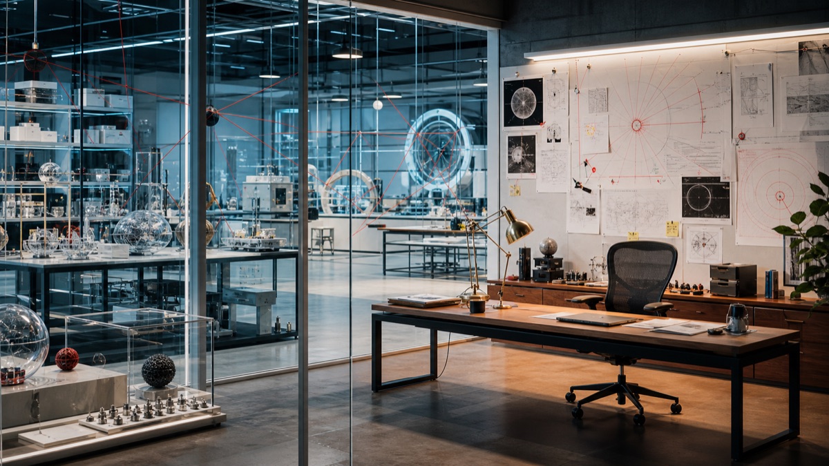 The Limits Office Inside White Noise Labs editorial art for WN Magazine