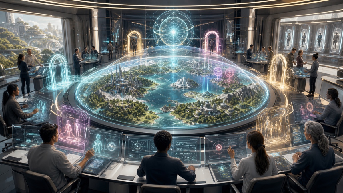 The Permission Layer for Engineered Worlds editorial art for WN Magazine