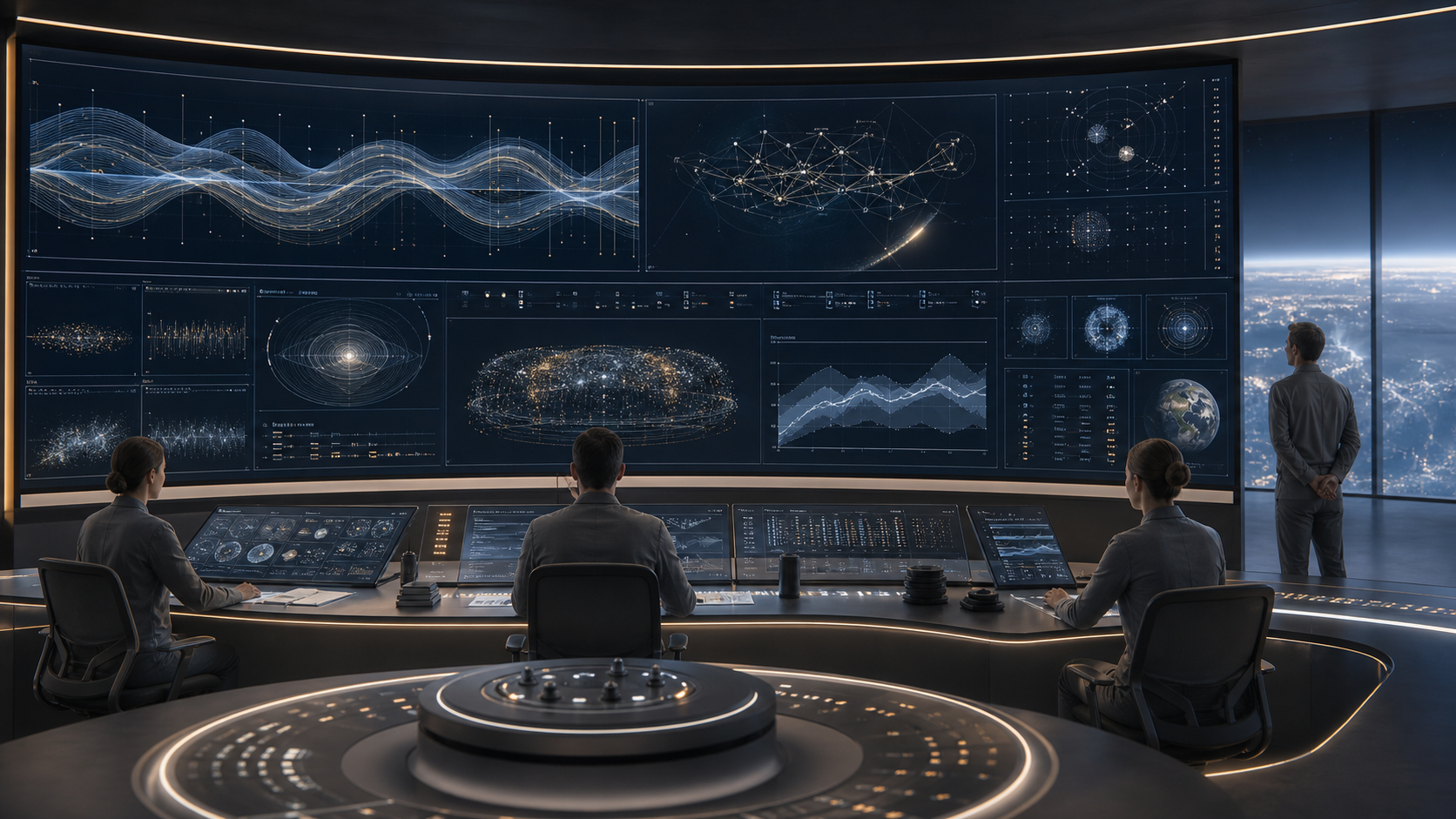 The Quiet Dashboard for Superintelligence editorial art for WN Magazine