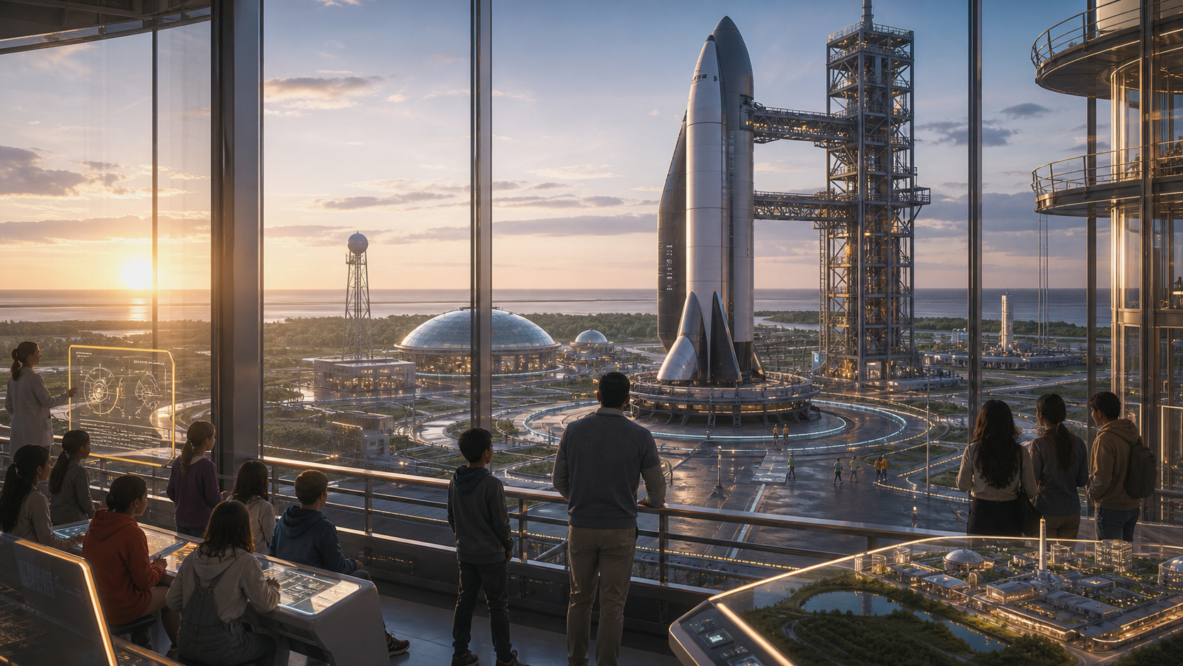 The Quiet Launchpad for Nonmilitary Space editorial art for WN Magazine