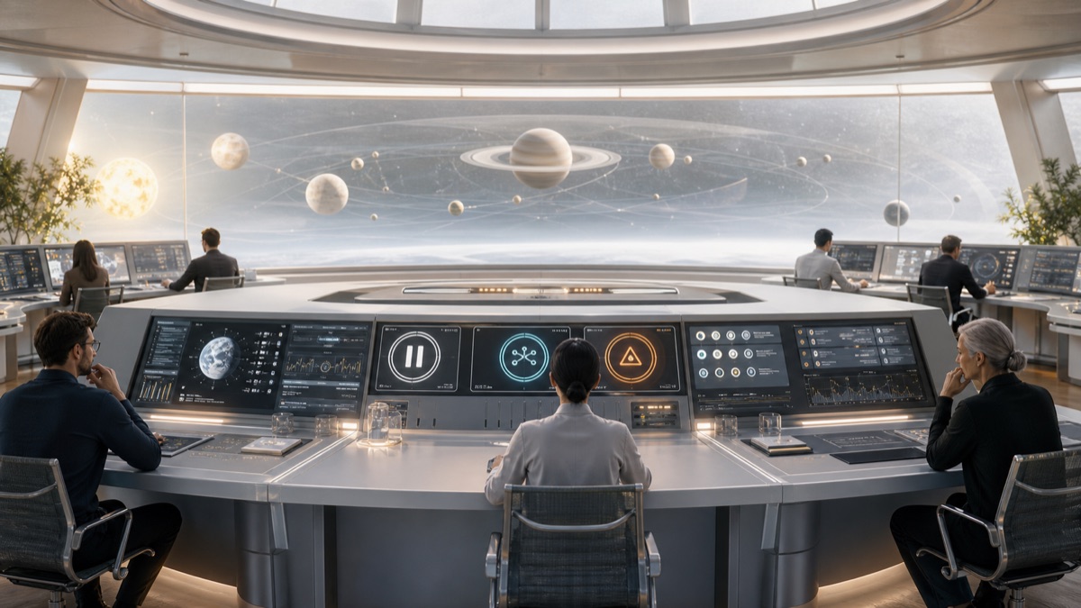 The Refusal Panel for Planetary AI editorial art for WN Magazine