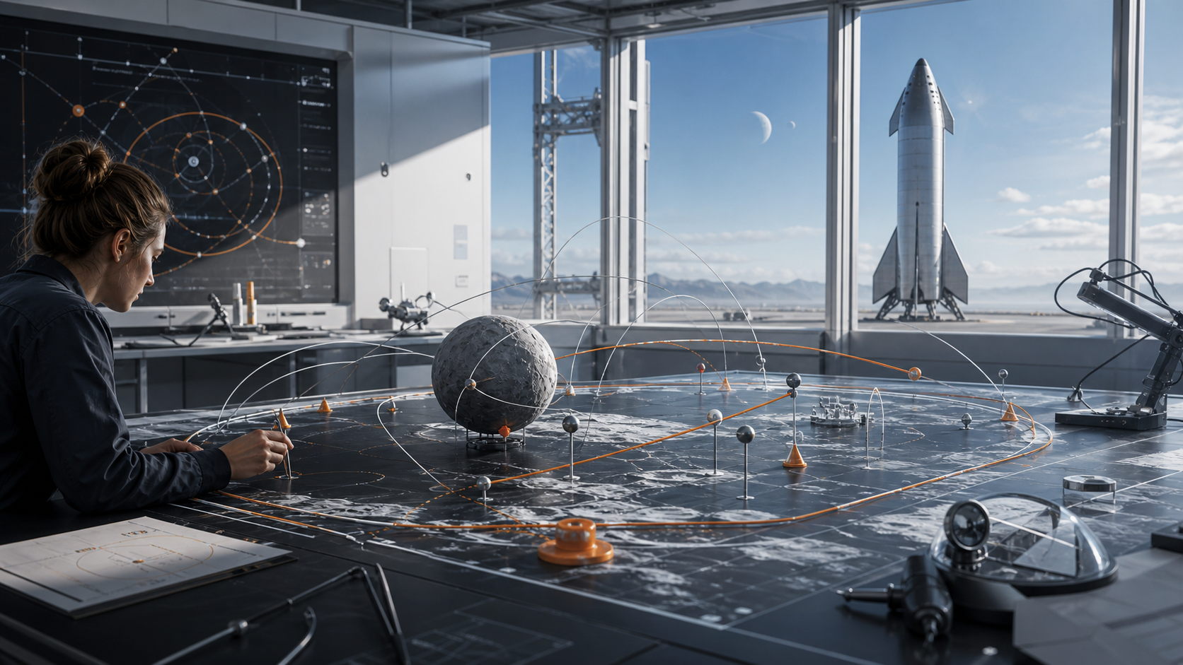 The Sandbox Before the Starship Route editorial art for WN Magazine