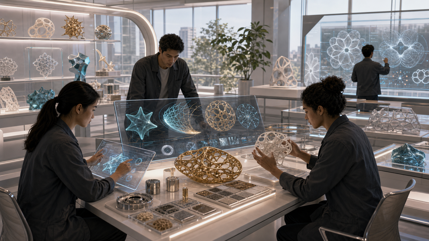 The Superformula as Design Grammar editorial art showing a design grammar for Superformula-based forms, generated assets, and material studies