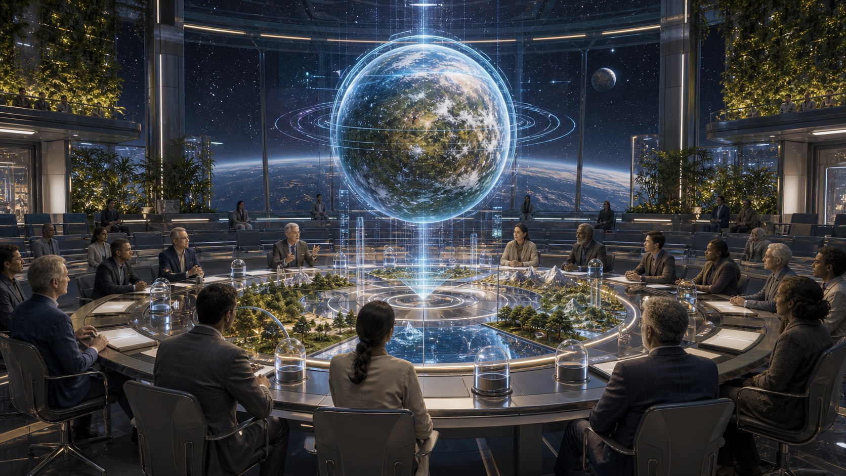 The Unclaimed Planet Problem editorial art for WN Magazine