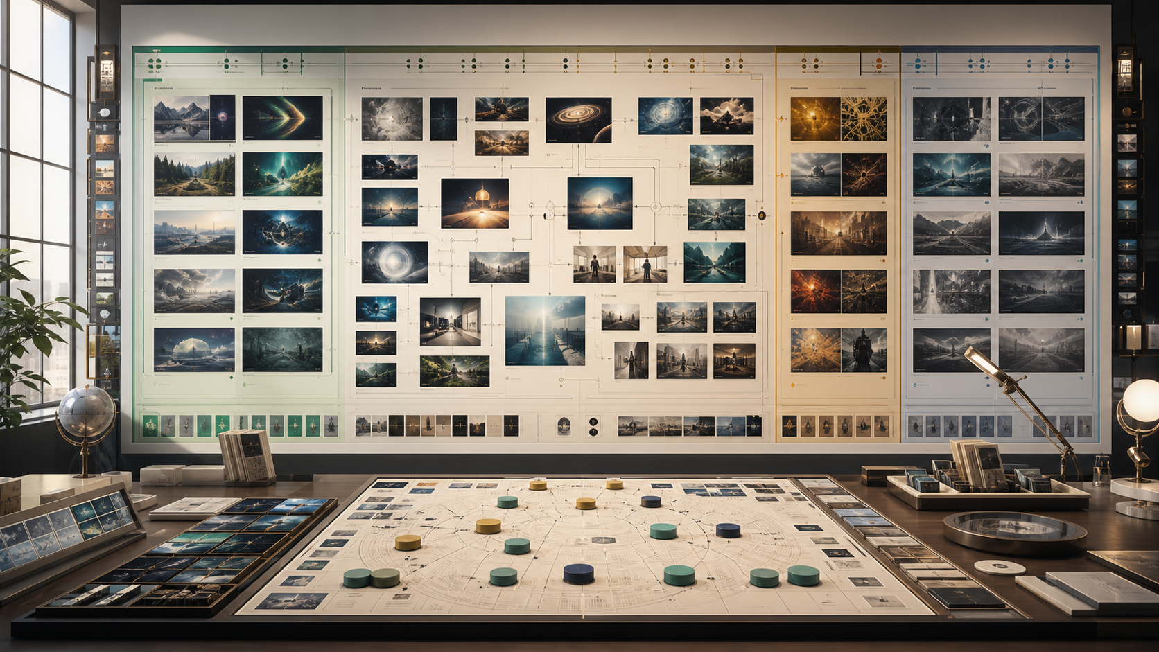Totality Visual Canon Maps editorial art for WN Magazine
