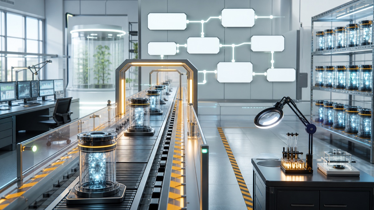 AI-generated dataset governance lab with source capsules on a revocation lane, downstream impact panels, quarantine shelves, and audit instruments.