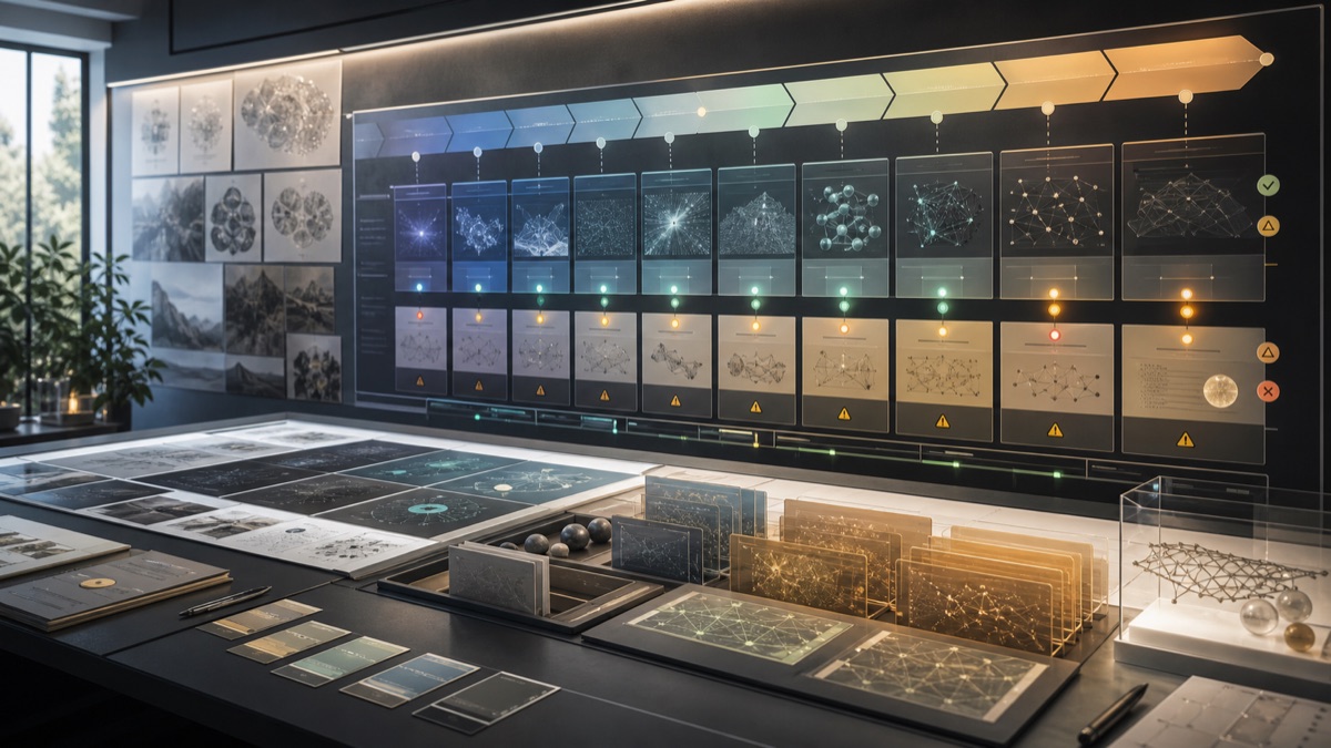 Visual Model Roadmap Caveats editorial art for WN Magazine