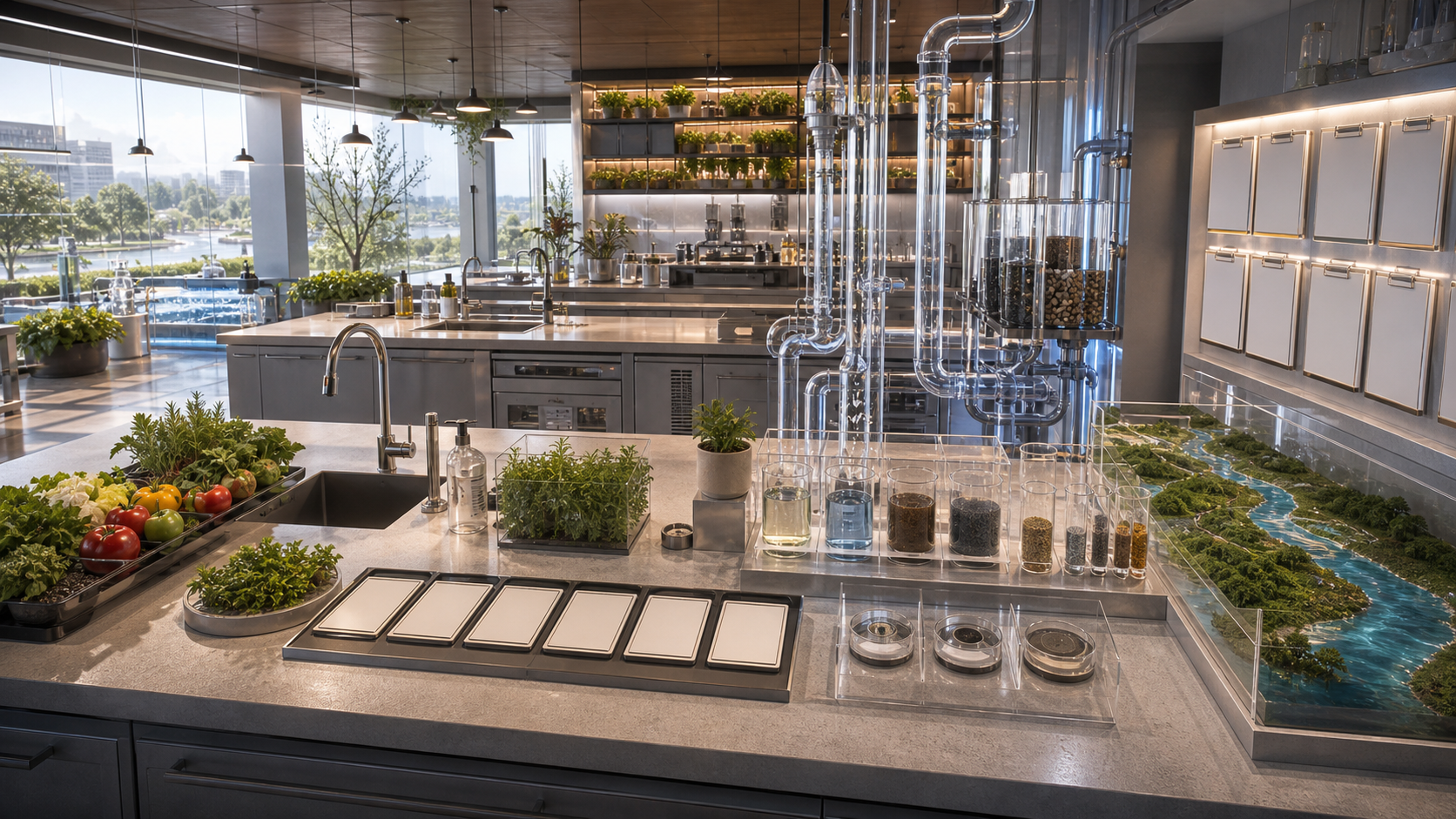 Wastewater Ledgers for Abundance Kitchens editorial art for WN Magazine