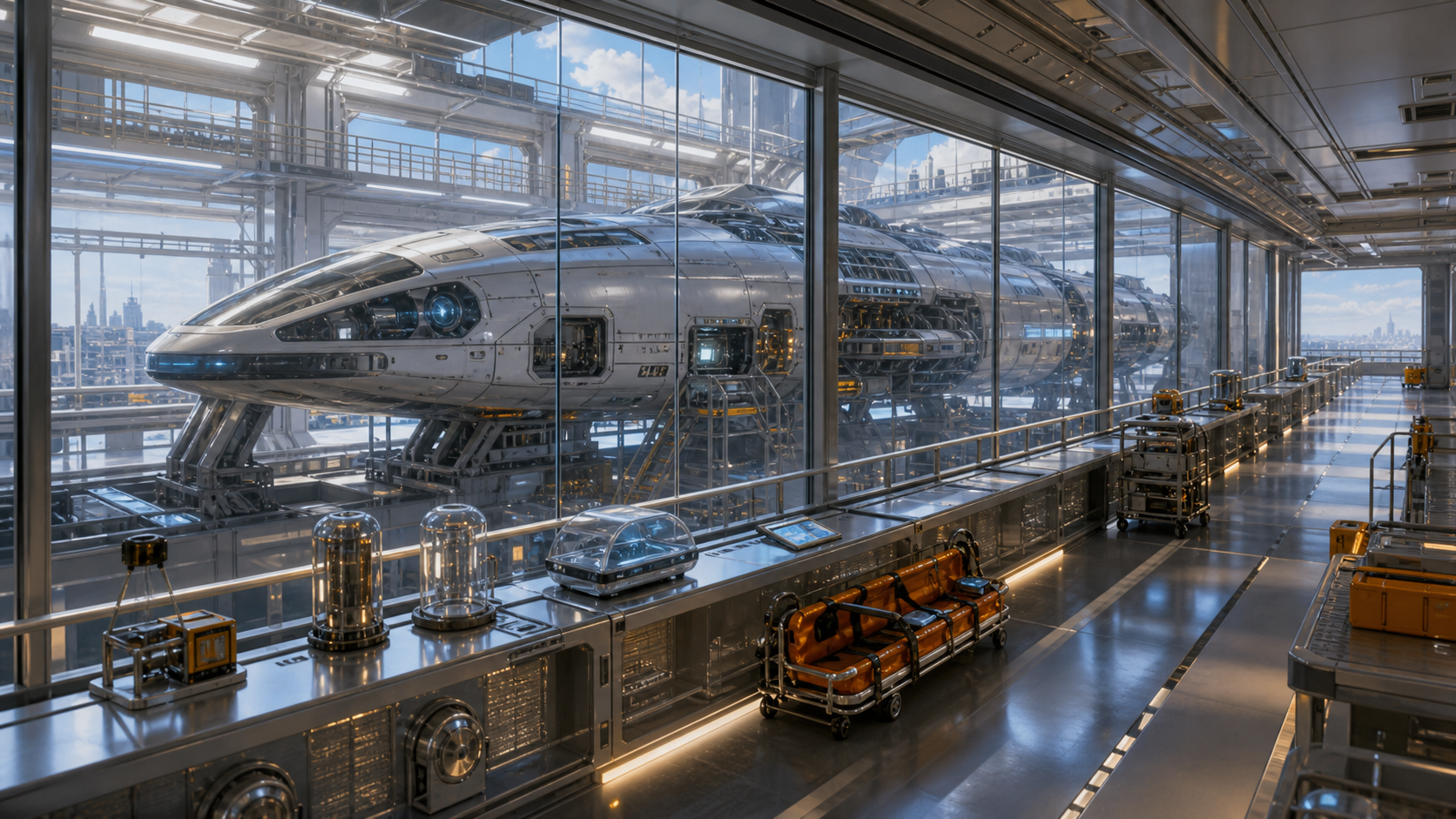 Witness Corridors for WN Spaceships editorial art for WN Magazine