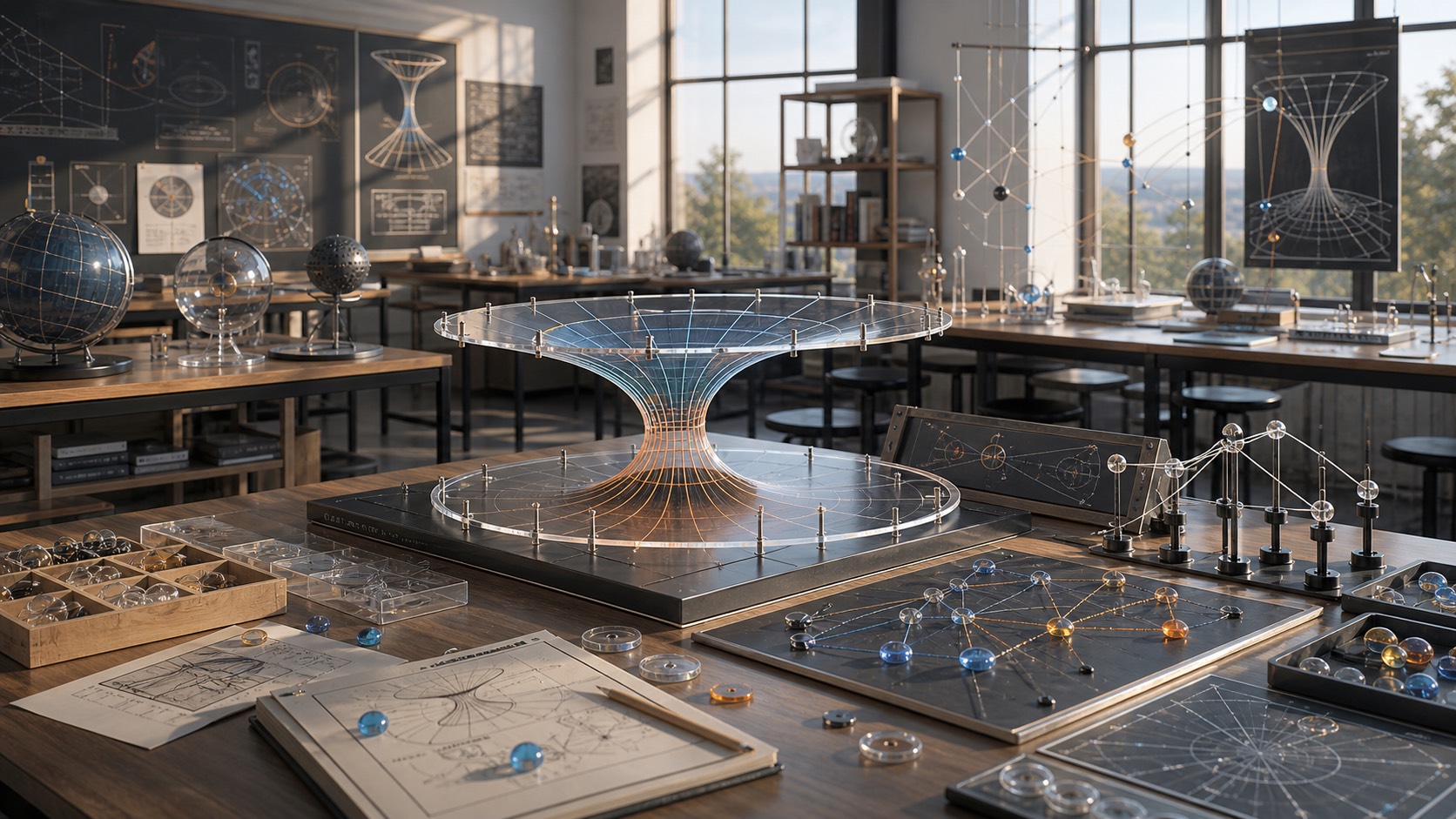 Wormhole Metaphor Classroom Kits editorial art for WN Magazine