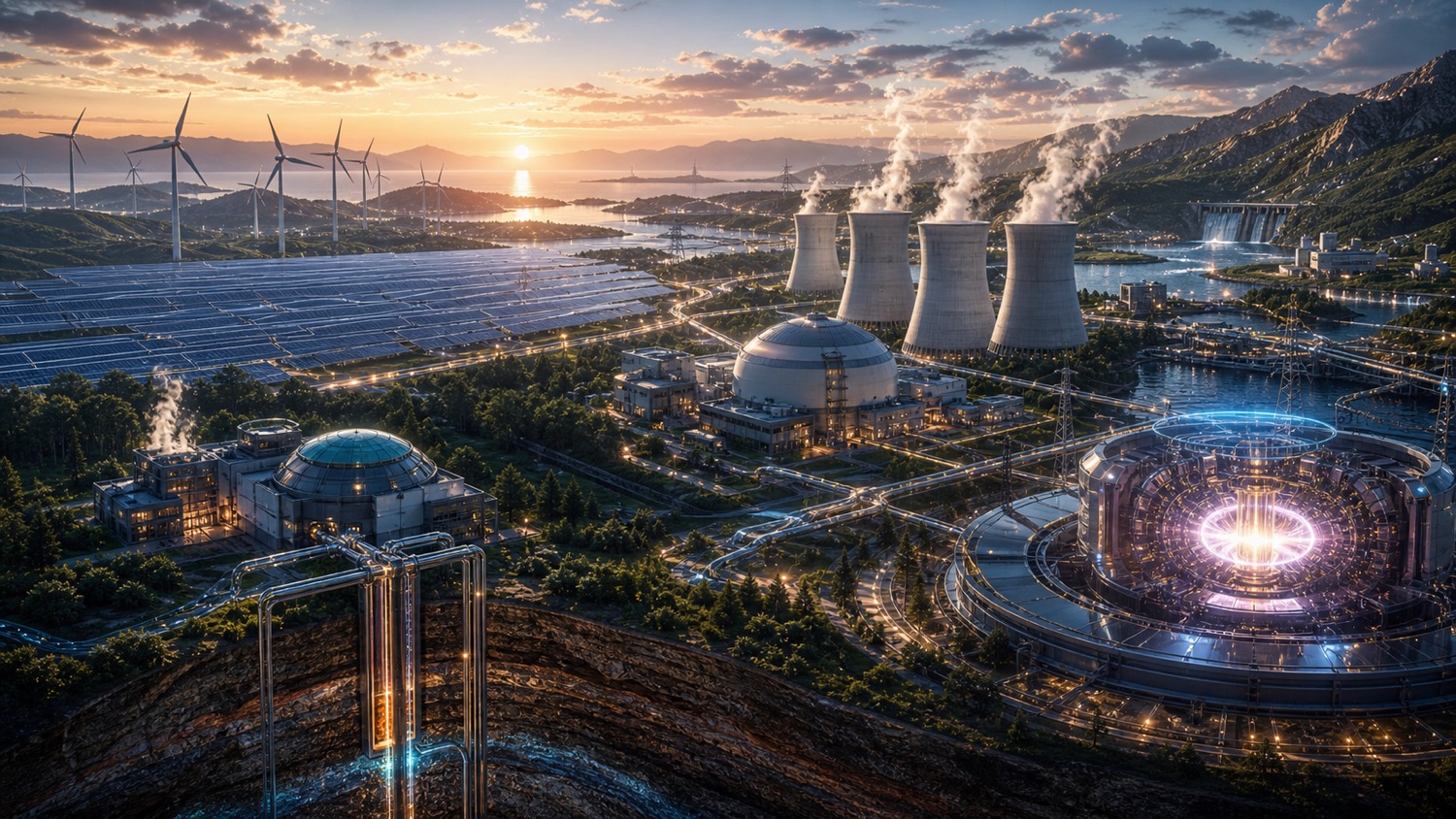 A resilient network of complementary energy sources