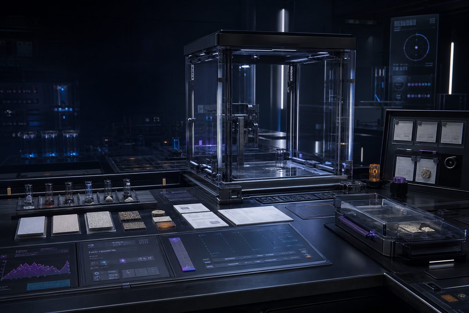 A fabrication workbench for the White Noise Replicator.