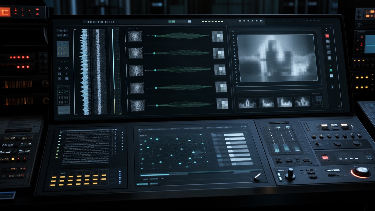 AI-generated R.V.I.S. signal-to-image research console with target custody, review panels, consent boundaries, and provenance receipts.