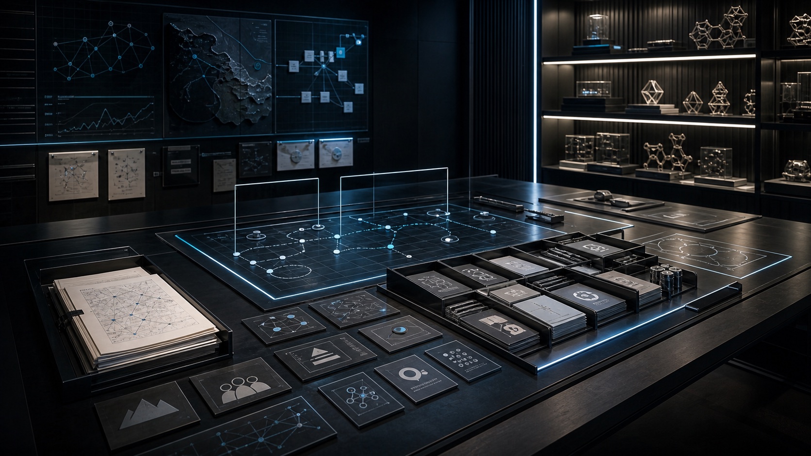 AI-generated White Noise consulting and custom R&D scoping room with decision table and research artifacts