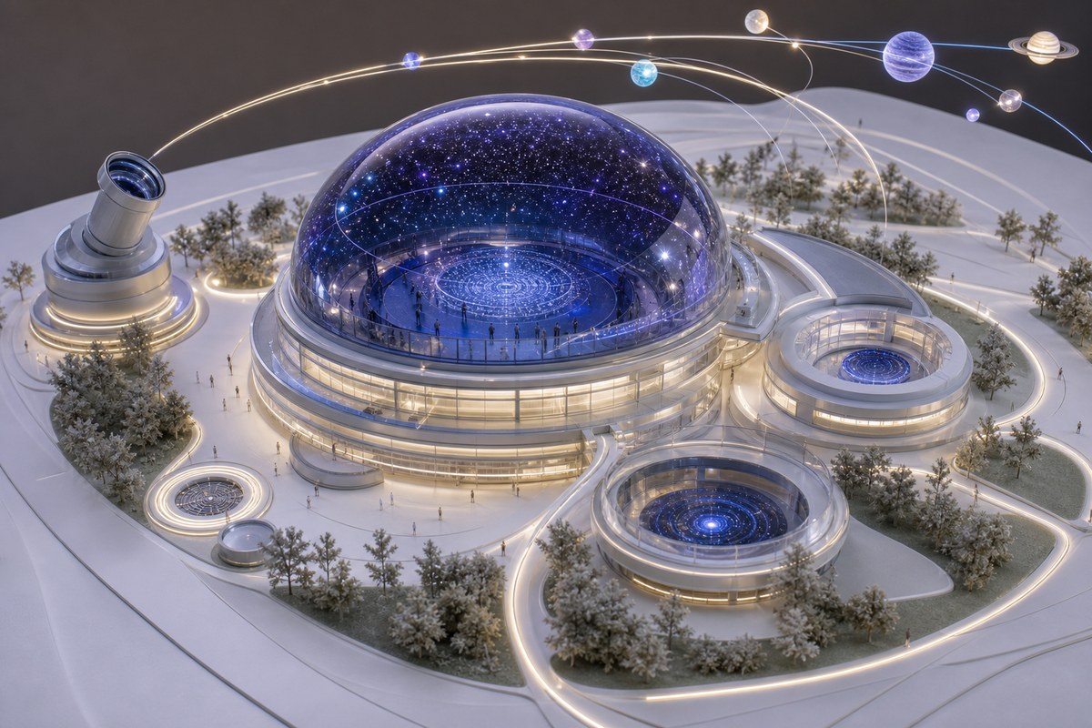 White Noise University Remote Viewing Observatory campus model
