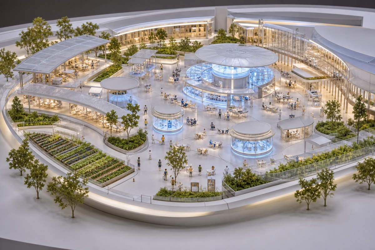 White Noise University Replicator Commons campus model