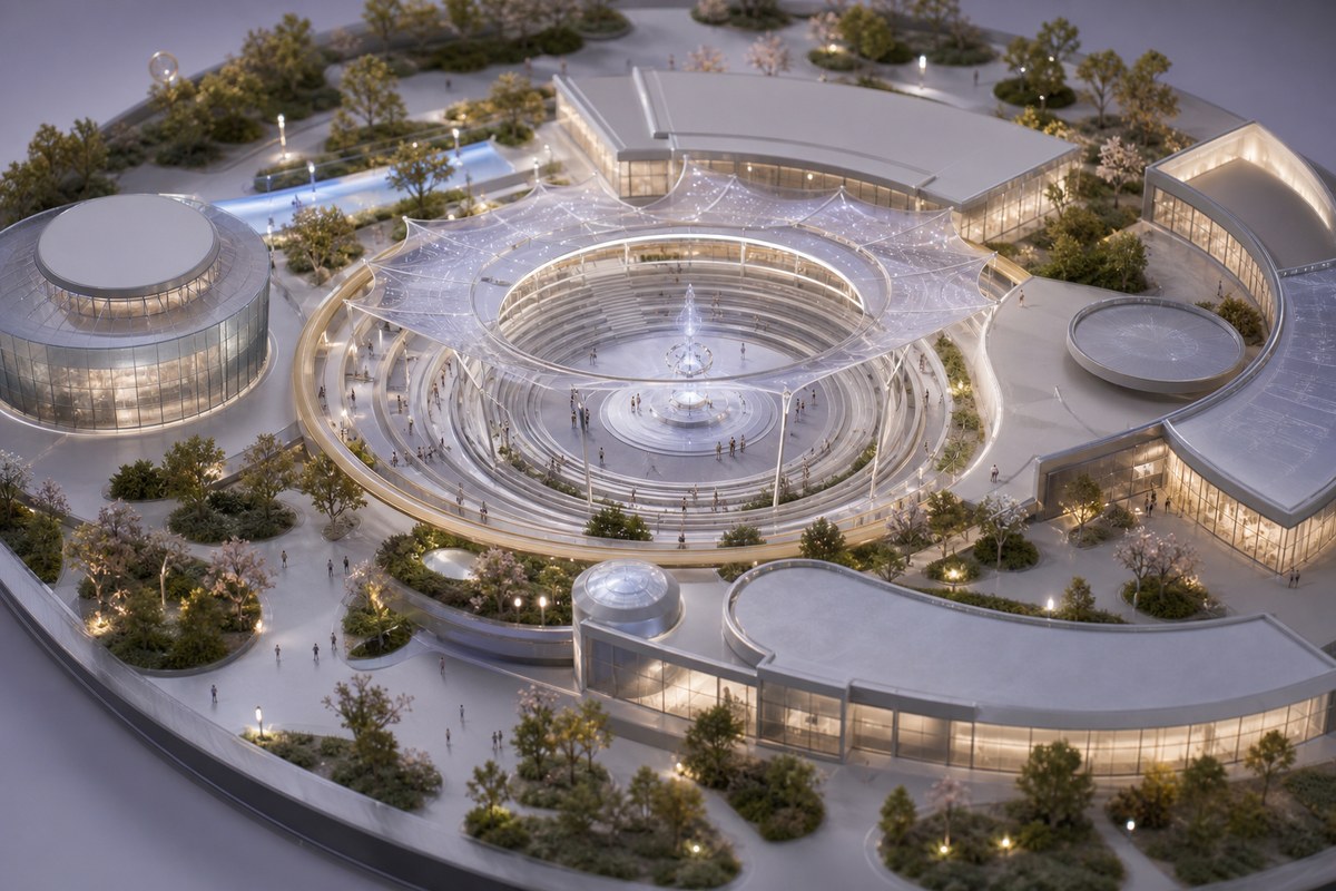 White Noise University Star Council Amphitheater campus model