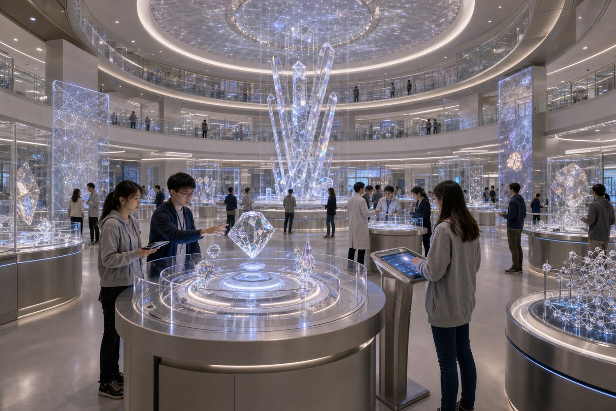 White Noise University WN Material Crystal Hall interior