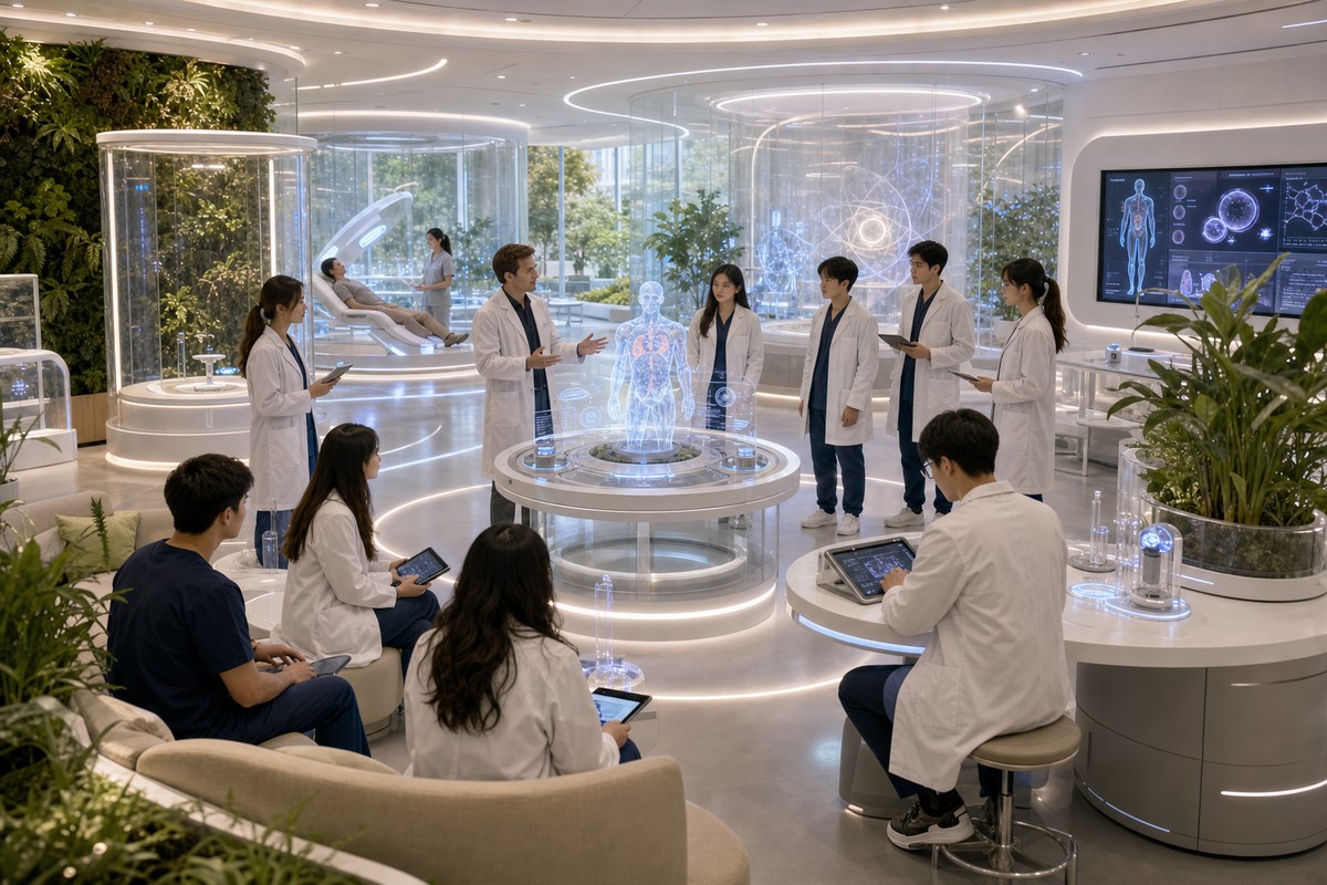 White Noise University Quantum Medicine Teaching Clinic interior