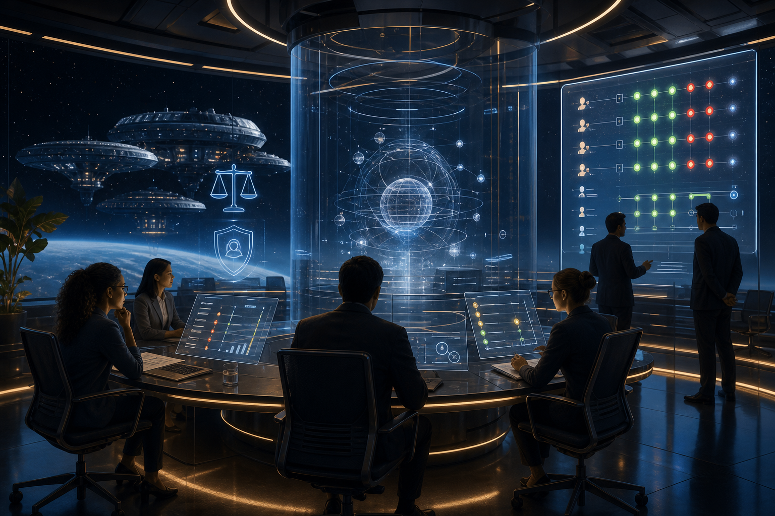AI-generated White Noise Computer governance room for conceptual space security R&D